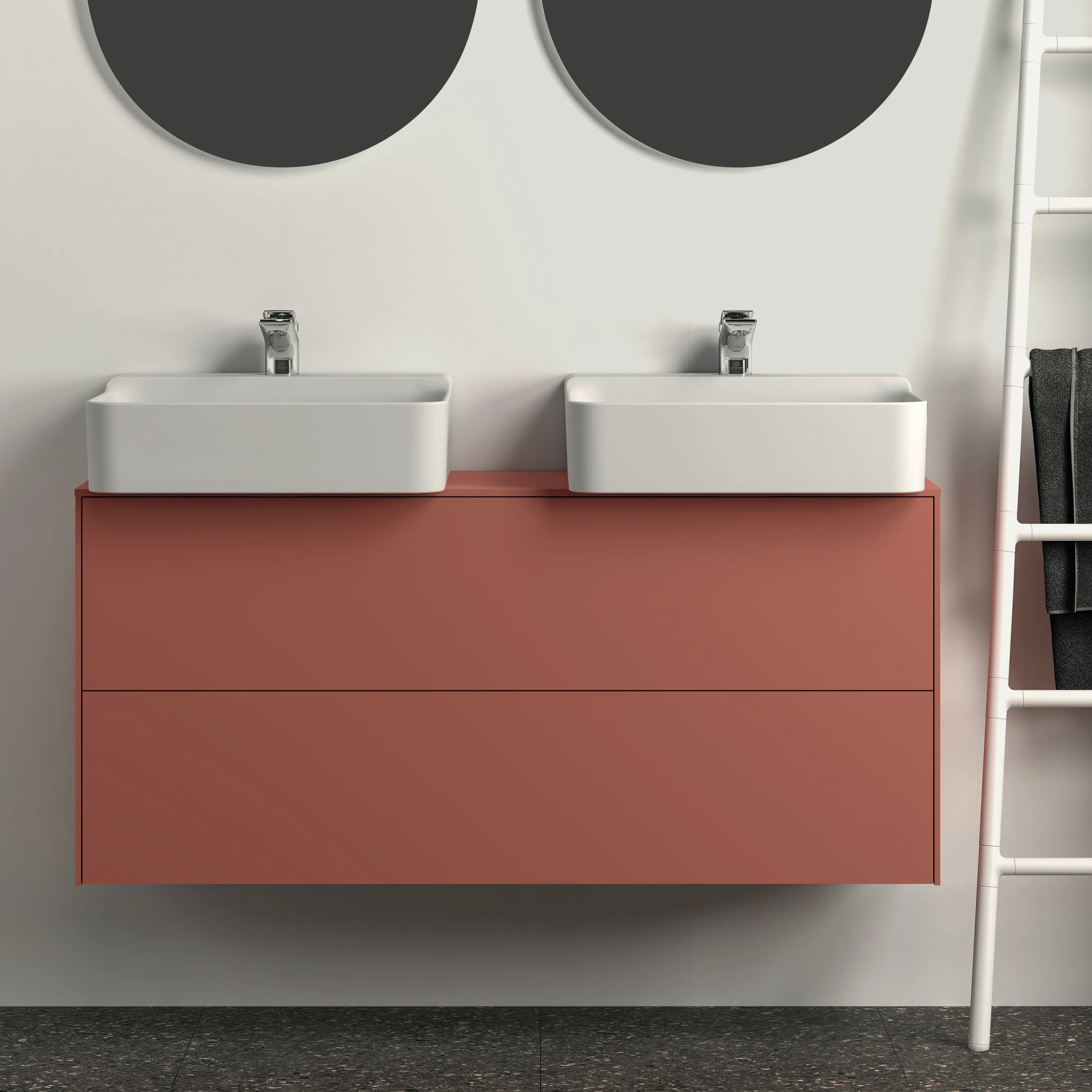 Ideal Standard Waschtischunterschrank „Conca“ 120,2 × 55 × 37,3 cm Sunset matt lackiert Ideal Standard Waschtischunterschrank „Conca“ 120,2 × 55 × 37,3 cm Sunset matt lackiert
