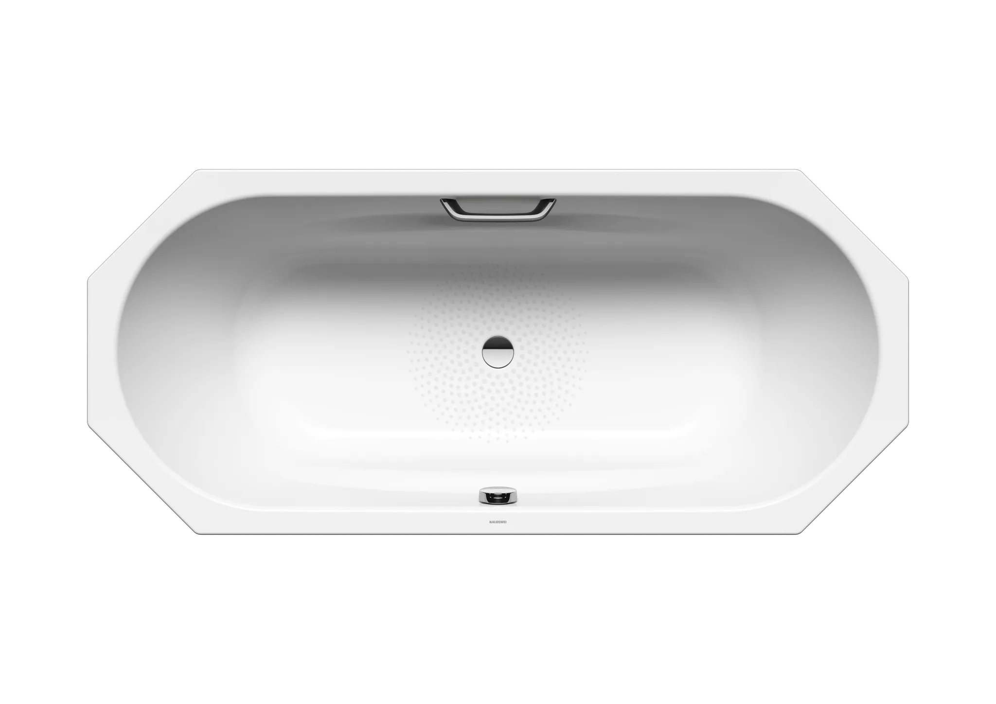Kaldewei Badewanne „Vaio Duo 8“ achteck 180 × 80 cm, mit Grifflochbohrungen in alpinweiß