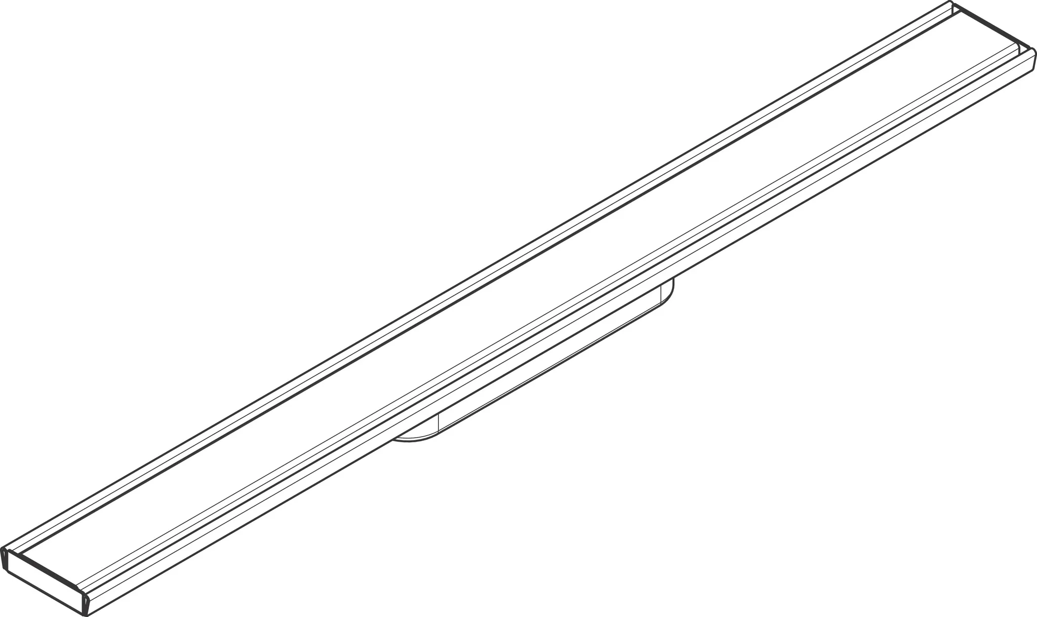 Hansgrohe RainDrain Original Fertigset Duschrinne 700 mm, Edelstahl gebürstet
