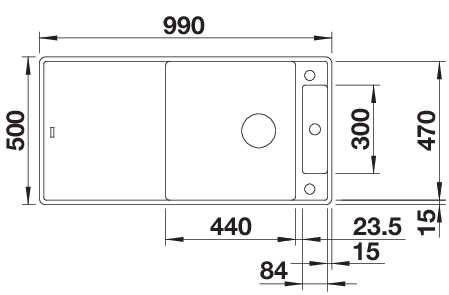 BLANCO AXIA III XL 6 S-F