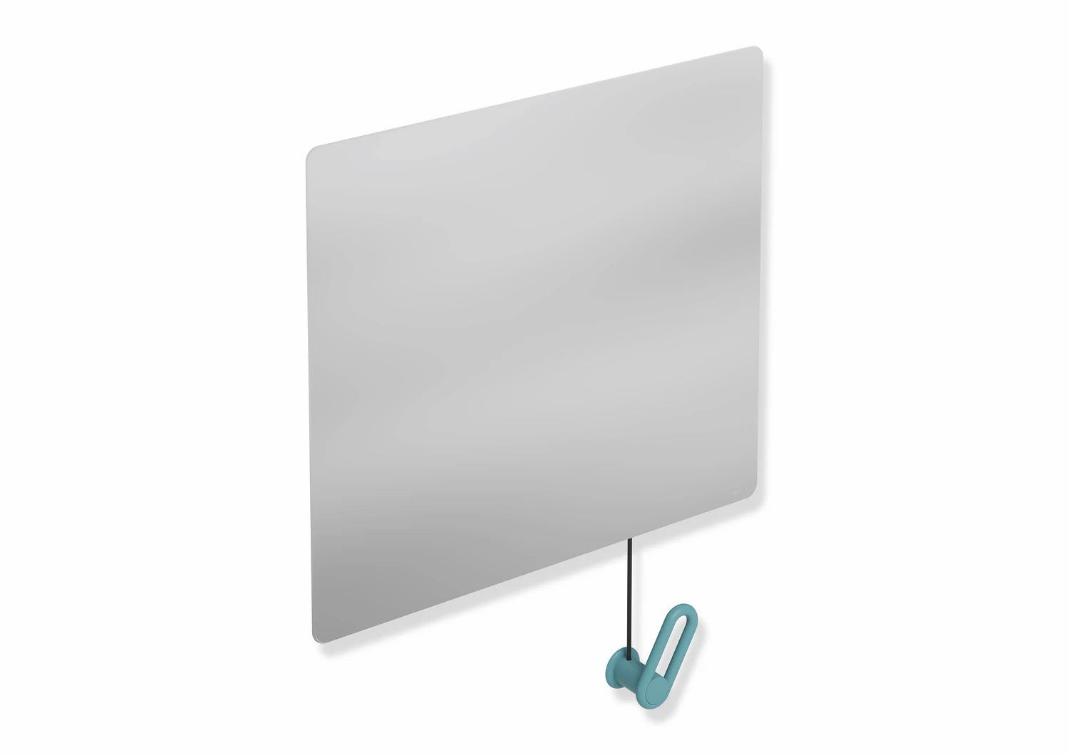 HEWI Kippspiegel „Serie 801“ 60 × 54 cm in Aquablau