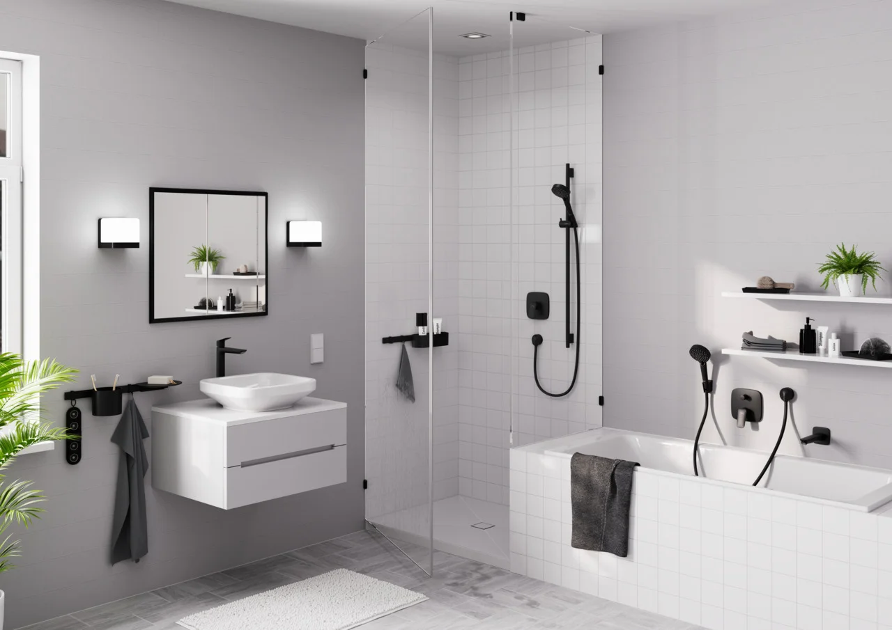 Hansgrohe Logis Einhebel-Brausemischer Unterputz mattschwarz, max. Durchfluss 29,3 l/min bei 3 bar, einstellbare Temperaturbegrenzung, Geräuschgruppe I, Durchflussklasse B, Betriebsdruck 1-10 bar Hansgrohe Logis Einhebel-Brausemischer Unterputz mattschwarz, max. Durchfluss 29,3 l/min bei 3 bar, einstellbare Temperaturbegrenzung, Geräuschgruppe I, Durchflussklasse B, Betriebsdruck 1-10 bar
