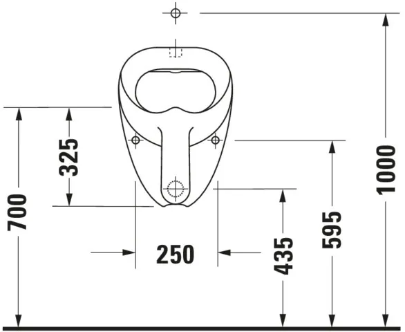 Urinal Jim, Zulauf von oben absaugend, ohne Deckel, ohne Fliege, weiß