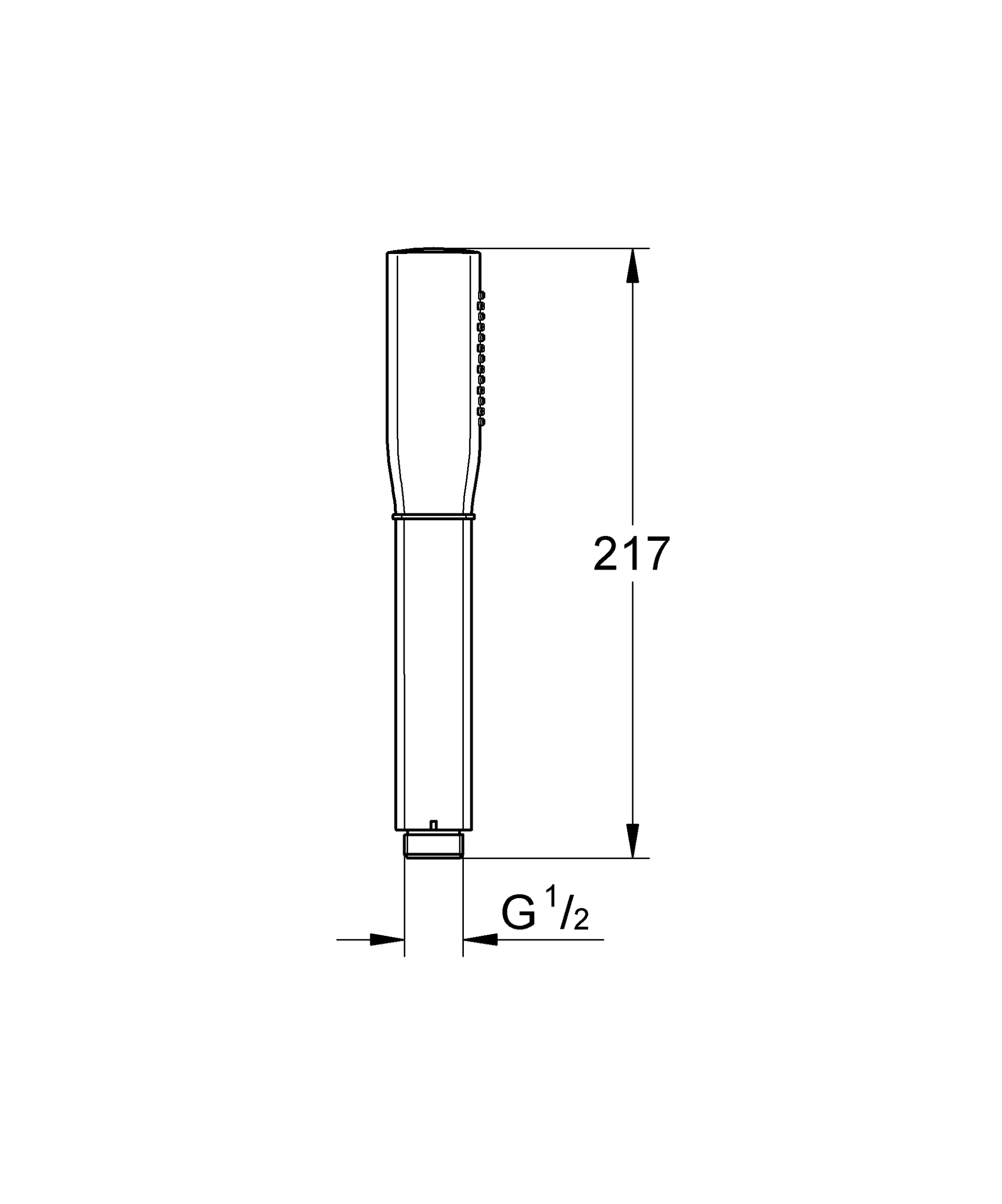 Handbrause Grandera Stick 26852, 1 Strahlart, Metall, 6,6 l/min Durchflusskonstanthalter, chrom