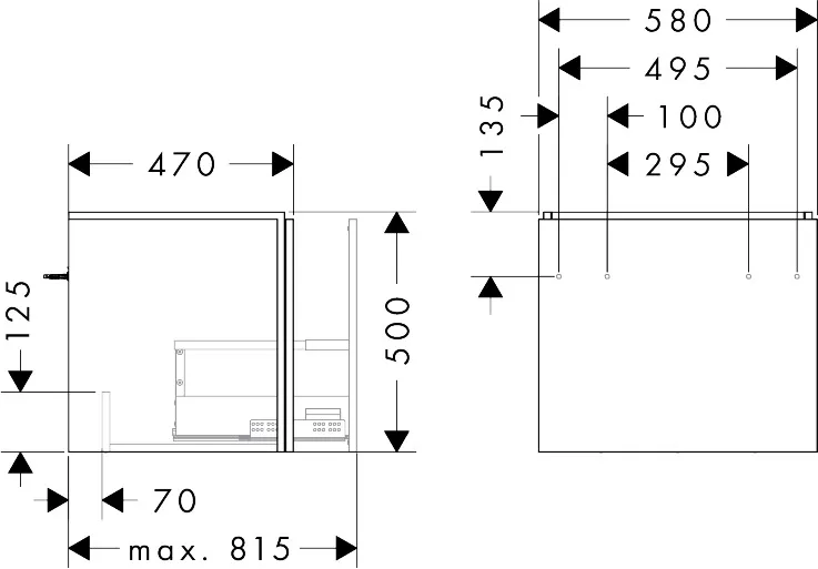 Hansgrohe Waschtischunterschrank „Xilesa E“ in Sandbeige Matt Hansgrohe Waschtischunterschrank „Xilesa E“ in Sandbeige Matt