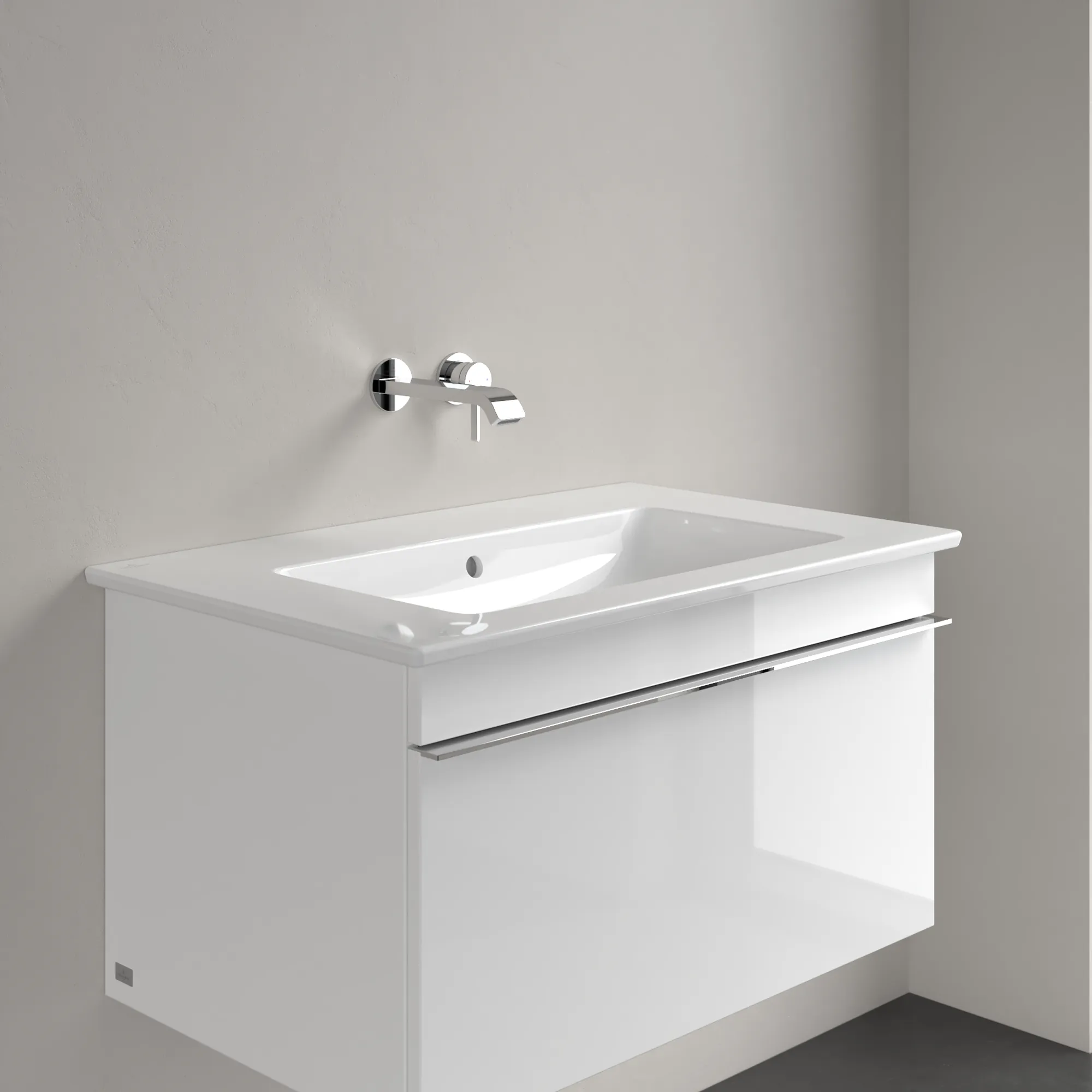 Villeroy & Boch Wandwaschtisch „Venticello“ 800 × 500 × 165 mm, für Becken mittig, ohne Hahnlochbohrung in Weiß Alpin Villeroy & Boch Wandwaschtisch „Venticello“ 800 × 500 × 165 mm, für Becken mittig, ohne Hahnlochbohrung in Weiß Alpin