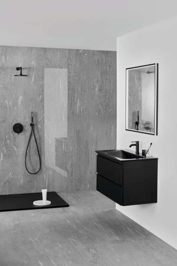 Waschbecken „ConnectAir“ 84 × 46 × 16,5 cm, Hahnlochposition mittig in Schwarz Matt Waschbecken „ConnectAir“ 84 × 46 × 16,5 cm, Hahnlochposition mittig in Schwarz Matt