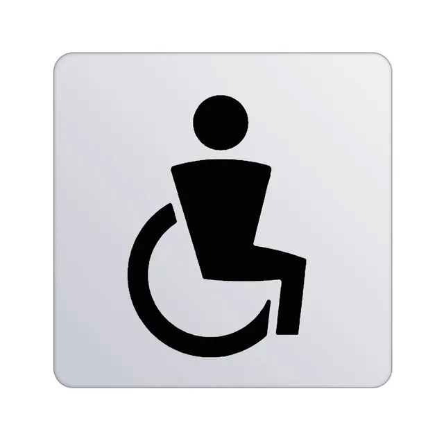 Plan 14968010000 Türschild Barrierefreies WC verchromt
