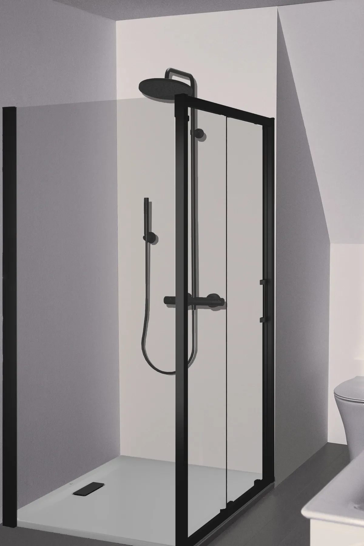 Ideal Standard Ceratherm T25 Duschsystem Stick-Handbrause Silk Black Ideal Standard Ceratherm T25 Duschsystem Stick-Handbrause Silk Black