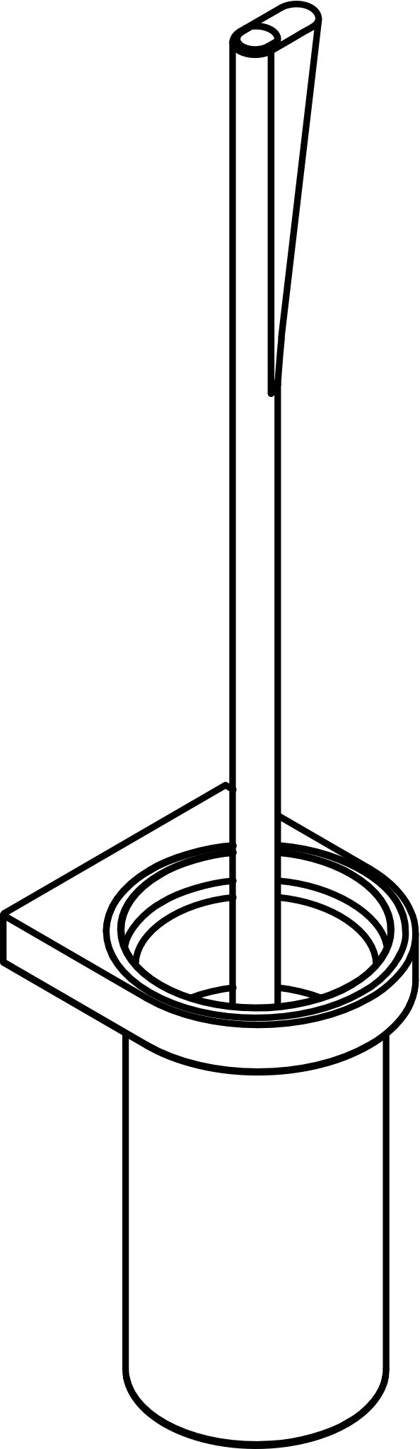 HEWI Toilettenbürstengarnitur „System 800“ in Weiß tiefmatt / Signalweiß matt