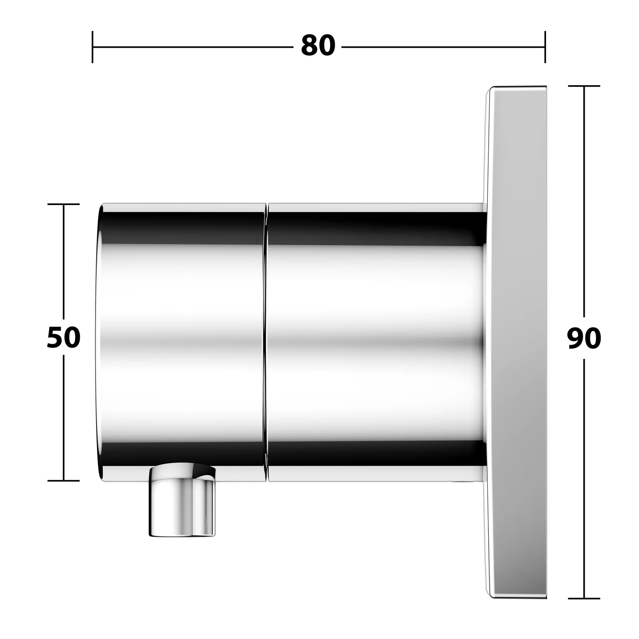 IXMO 59556011002 2-Wege Umstellventil UP DN15 IXMO Comfort, eckig verchromt IXMO 59556011002 2-Wege Umstellventil UP DN15 IXMO Comfort, eckig verchromt