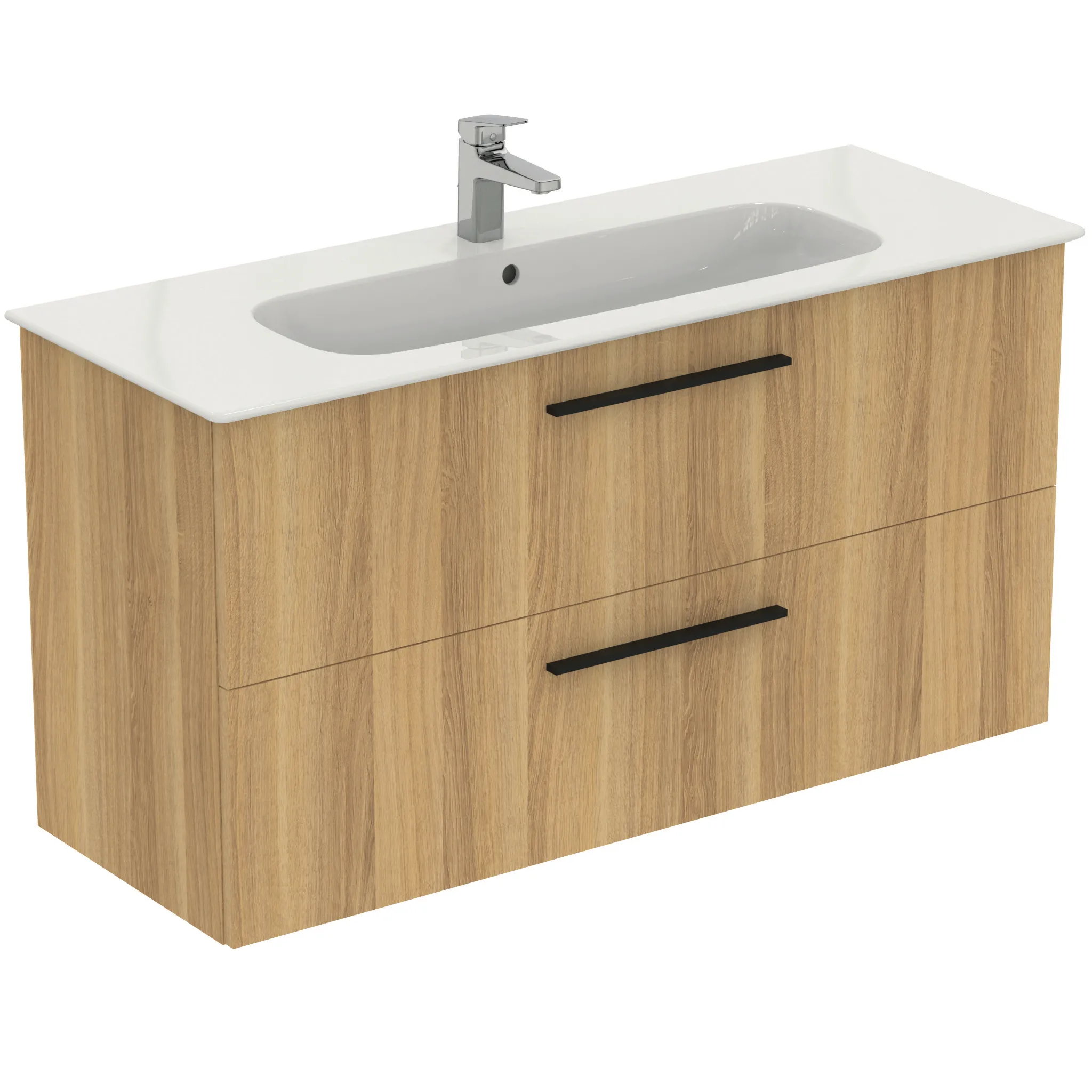 Möbelpaket i.life A mit Waschtisch 120cm und Unterschrank mit schwarzem Griff Weiß matt Möbelpaket i.life A mit Waschtisch 120cm und Unterschrank mit schwarzem Griff Weiß matt