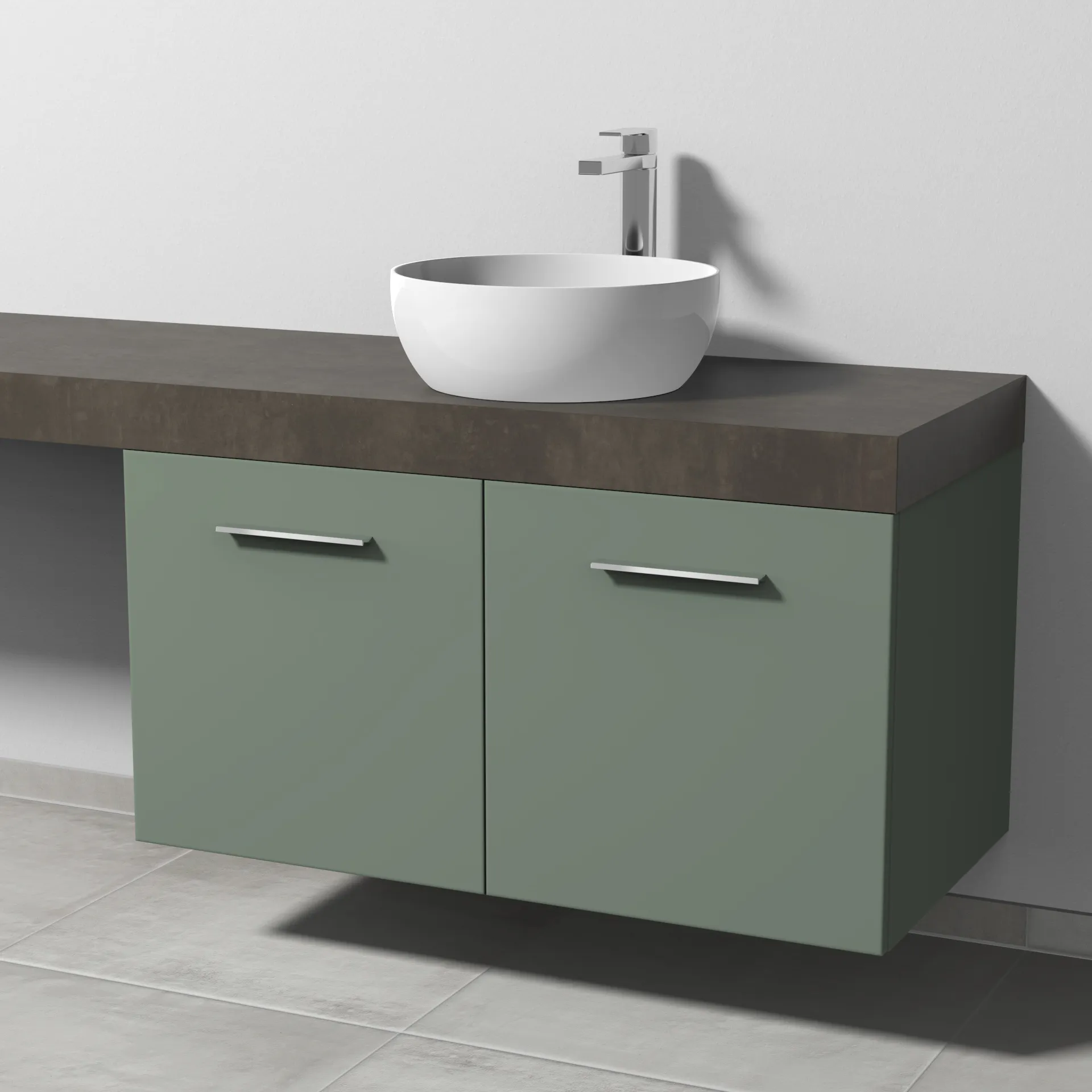 Sanipa Waschtischunterschrank „2morrow“ 1000 × 510 × 520 mm in Soft-Green Sanipa Waschtischunterschrank „2morrow“ 1000 × 510 × 520 mm in Soft-Green