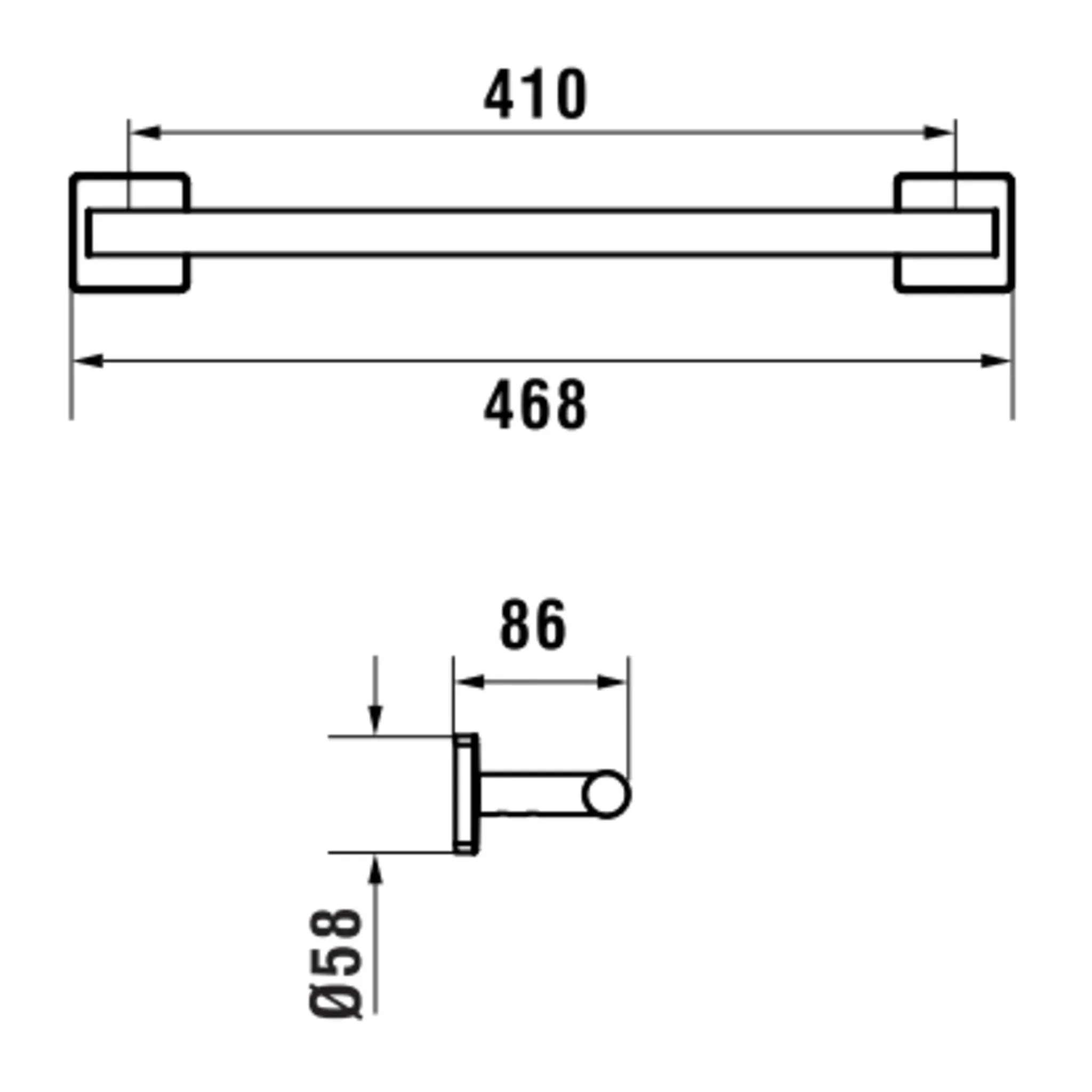 Niara S Handtuchstange 38107.1 45 cm, chrom Niara S Handtuchstange 38107.1 45 cm, chrom