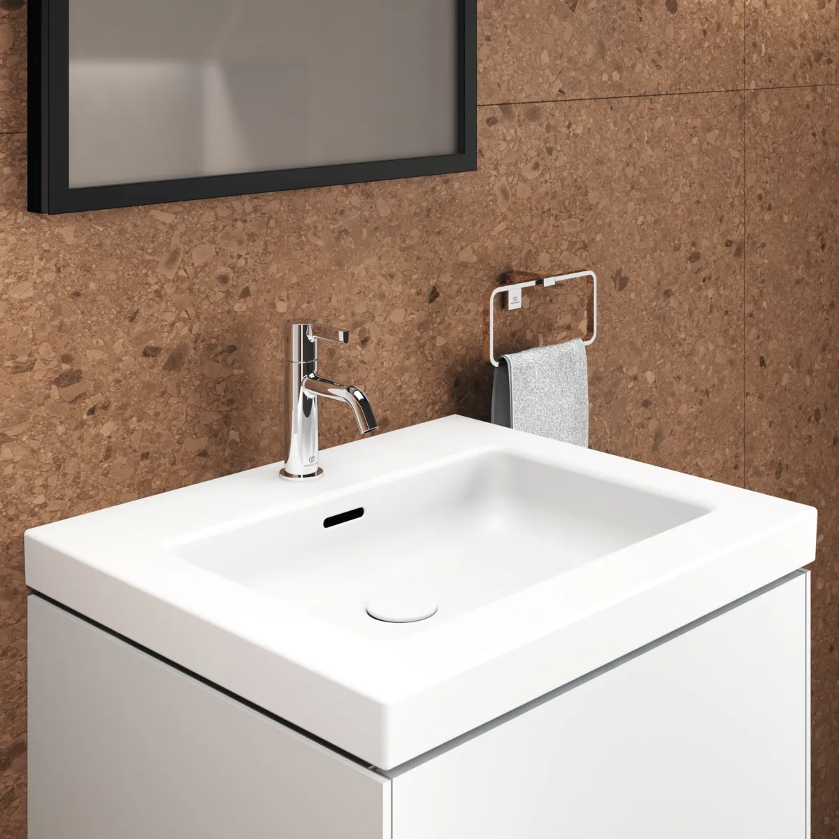 Handtuchring Conca Cube, eckig, Brushed Gold Handtuchring Conca Cube, eckig, Brushed Gold