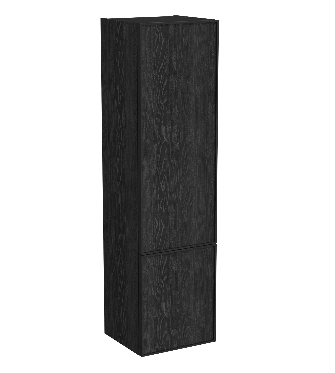 New Metropole Edge Hochschrank mit 2 Türen mit Türanschlag links 40 x 37 x 150 cm (BxTxH) Echtholzfurnier Eiche Schwarz New Metropole Edge Hochschrank mit 2 Türen mit Türanschlag links 40 x 37 x 150 cm (BxTxH) Echtholzfurnier Eiche Schwarz