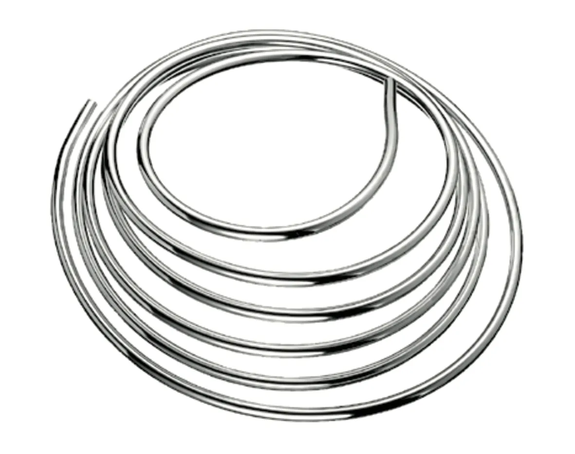 Kupferrohr in Ringform, Durchmesser: 8 mm, 5000 mm, chrom