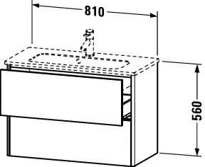 Duravit Waschtischunterschrank wandhängend „XSquare“ 81 × 56 × 38,8 cm Duravit Waschtischunterschrank wandhängend „XSquare“ 81 × 56 × 38,8 cm