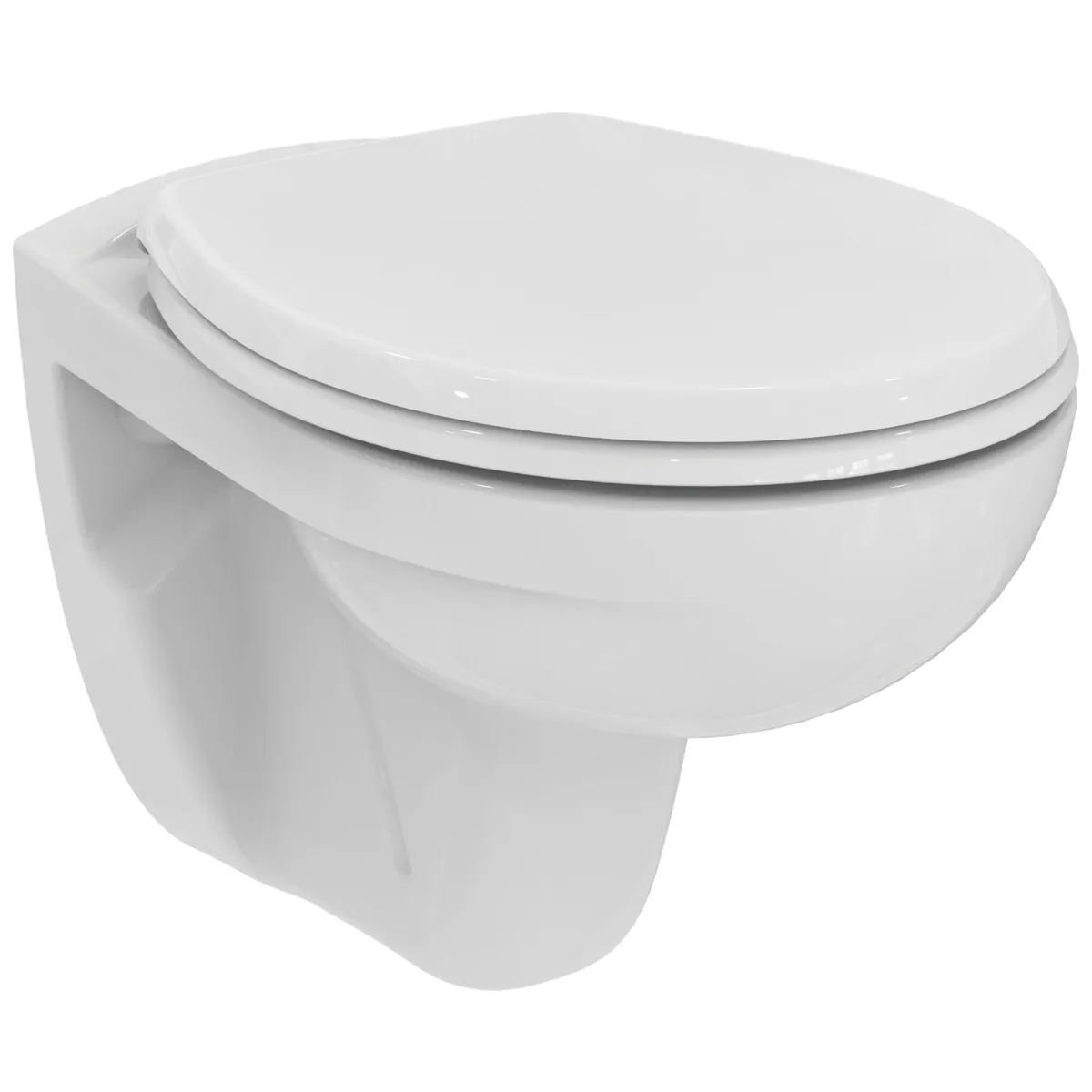 Wand-Tiefspül-WC-Kombipaket Eurovit, randlos, mit Softclosing, 355x520x350mm, Weiß Wand-Tiefspül-WC-Kombipaket Eurovit, randlos, mit Softclosing, 355x520x350mm, Weiß