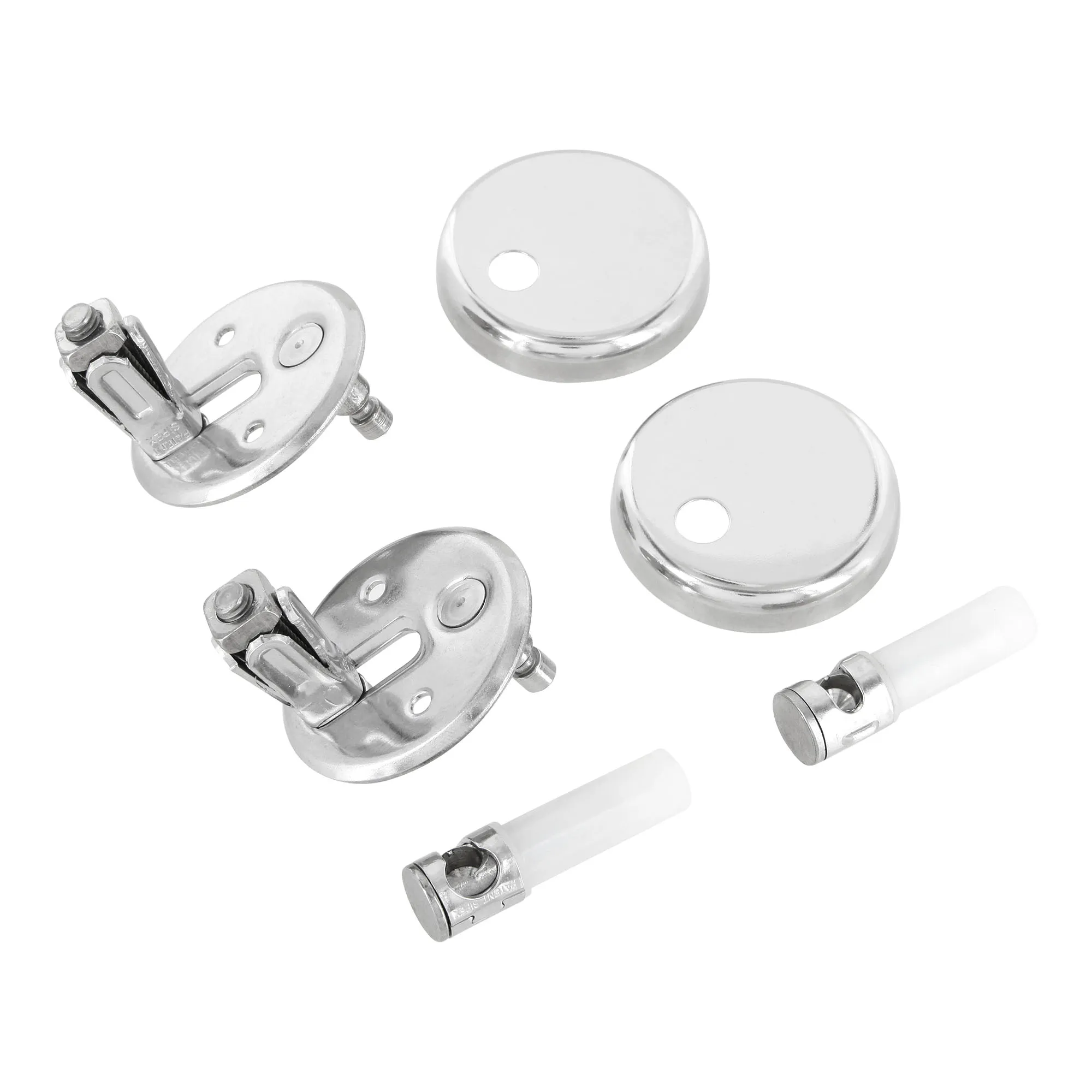 Ideal Standard Befestigungssatz Newson für WC-Sitz – Echtholzfurnier Buche/Edelstahl