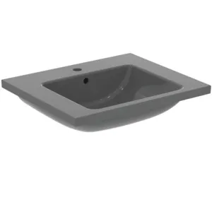 Waschbecken „i.lifeB“ 61 × 51 × 18 cm, Hahnlochposition mittig in Grau Waschbecken „i.lifeB“ 61 × 51 × 18 cm, Hahnlochposition mittig in Grau
