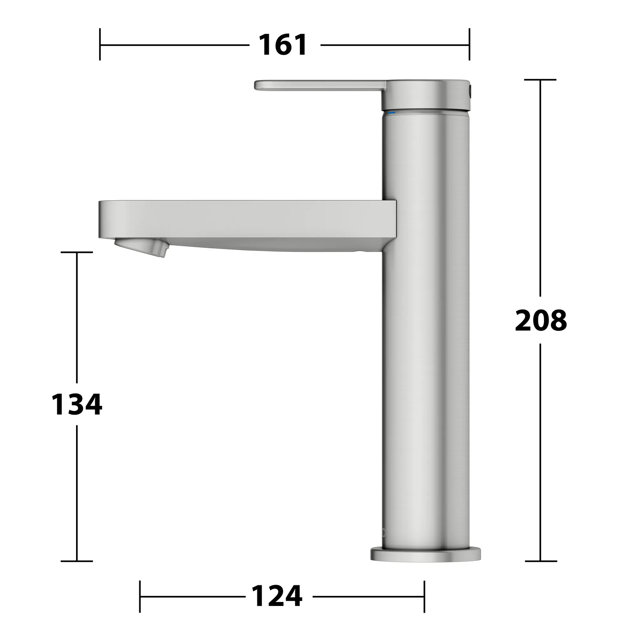 KEUCO IXMO Einhebel-Waschtischmischer 130 IXMO Flat ohne Zugstangen-Ablaufgarnitur IXMO Flat, Rosette rund Edelstahl-finish KEUCO IXMO Einhebel-Waschtischmischer 130 IXMO Flat ohne Zugstangen-Ablaufgarnitur IXMO Flat, Rosette rund Edelstahl-finish