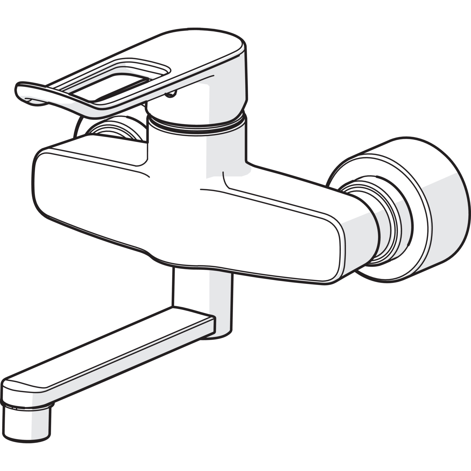 Einhand-Waschtischarmatur Bedienungshebel lang „Clinica“ Ausladung 227 mm in Chrom Einhand-Waschtischarmatur Bedienungshebel lang „Clinica“ Ausladung 227 mm in Chrom