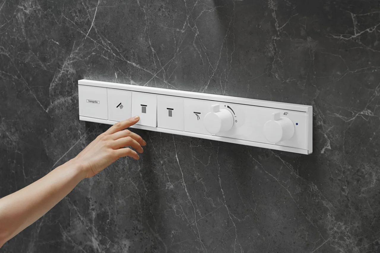 Hansgrohe RainSelect Thermostat Unterputz, 4 Verbraucher, mattweiß