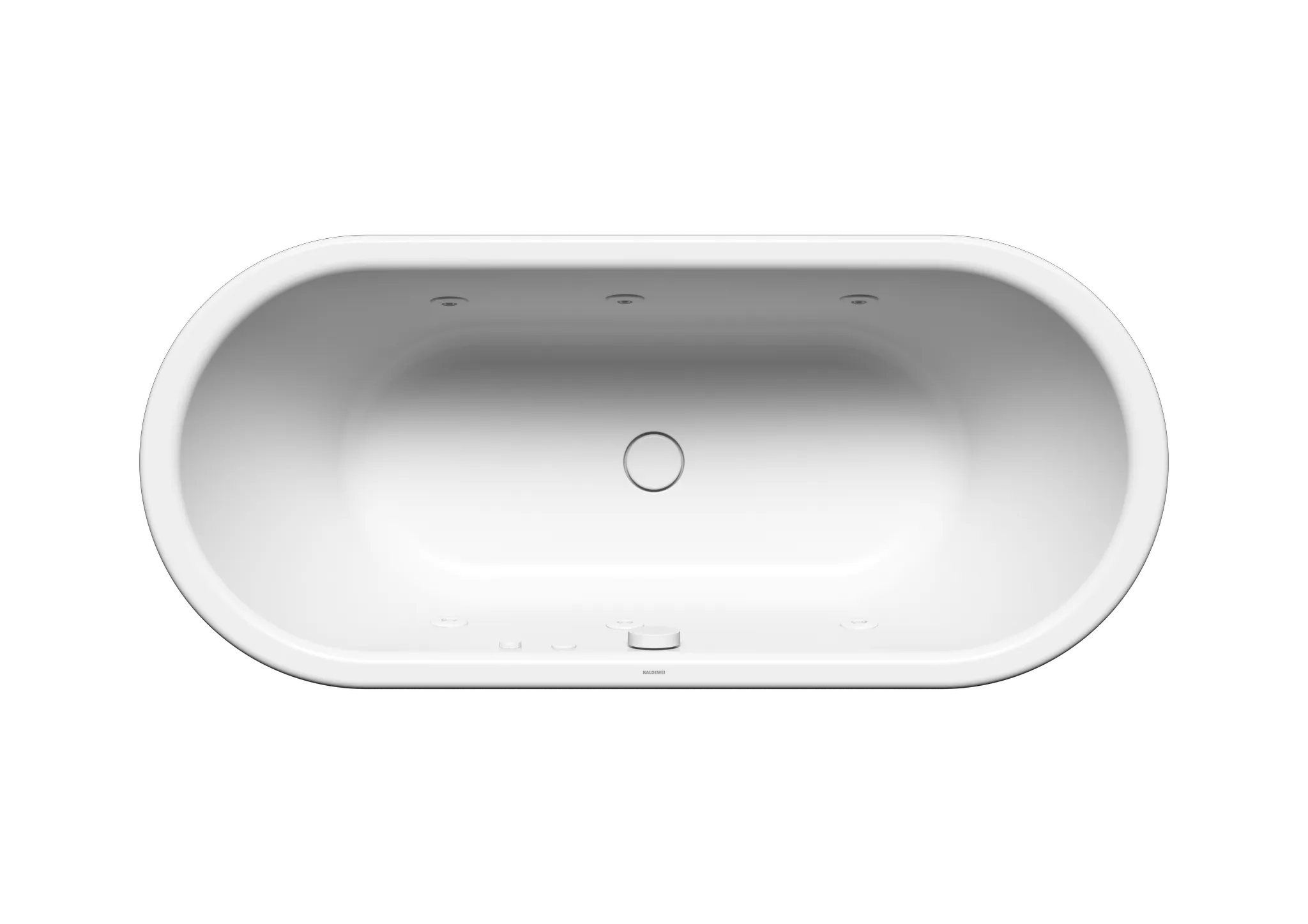 Kaldewei Whirlwanne „Centro Duo Oval“ 170 × 75 cm, links mit Aquamassage Body, in alpinweiß