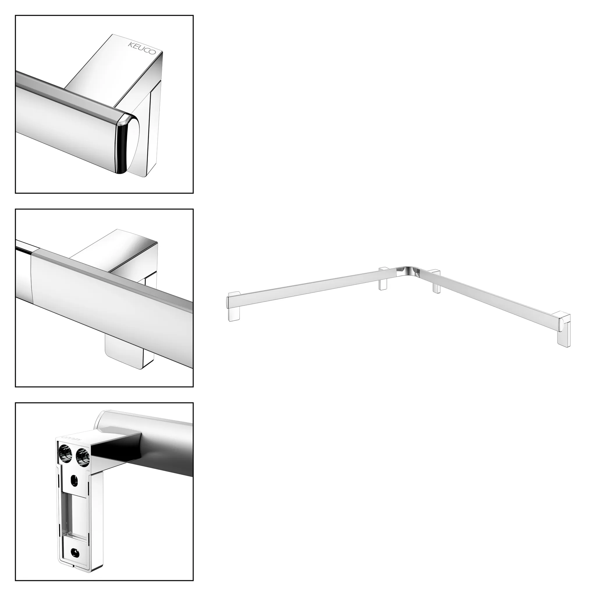 KEUCO Dusch- und Wannenhandlauf „Axess“ 80 cm Ausführung in Silber (eloxiert) KEUCO Dusch- und Wannenhandlauf „Axess“ 80 cm Ausführung in Silber (eloxiert)