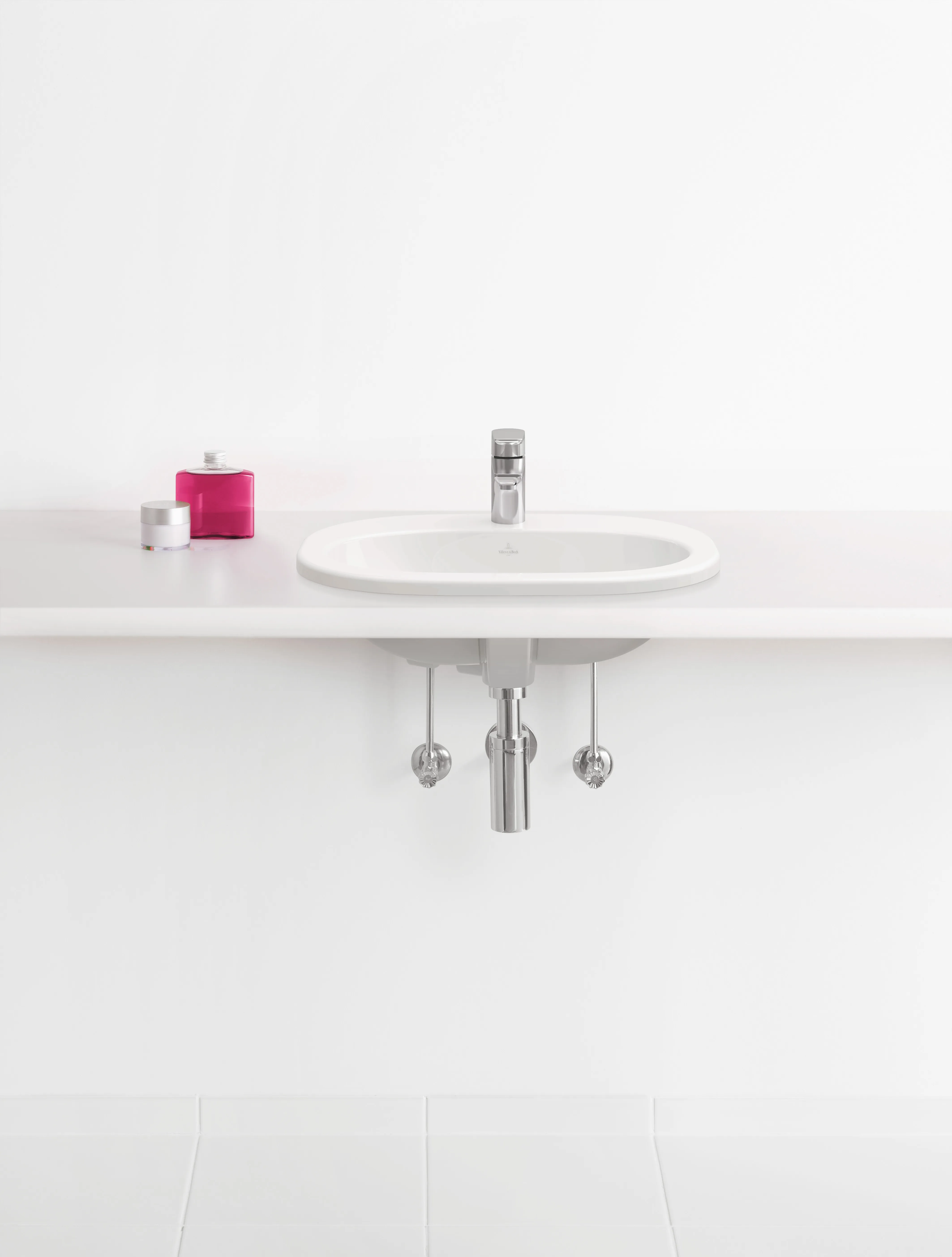 Villeroy & Boch Einbauwaschtisch „O.novo“ mit 1×1 Hahnlochbohrung, 560 × 405 × 200 mm, mit Hahnlochbohrung, Hahnlochposition mittig in Weiß Alpin Villeroy & Boch Einbauwaschtisch „O.novo“ mit 1×1 Hahnlochbohrung, 560 × 405 × 200 mm, mit Hahnlochbohrung, Hahnlochposition mittig in Weiß Alpin