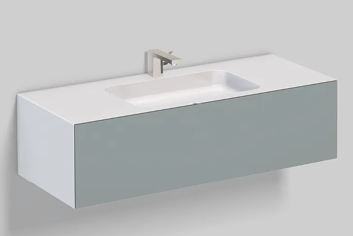 Alape Waschplatz „FO-Serie“ 1254 × 350 mm, mittig Alape Waschplatz „FO-Serie“ 1254 × 350 mm, mittig
