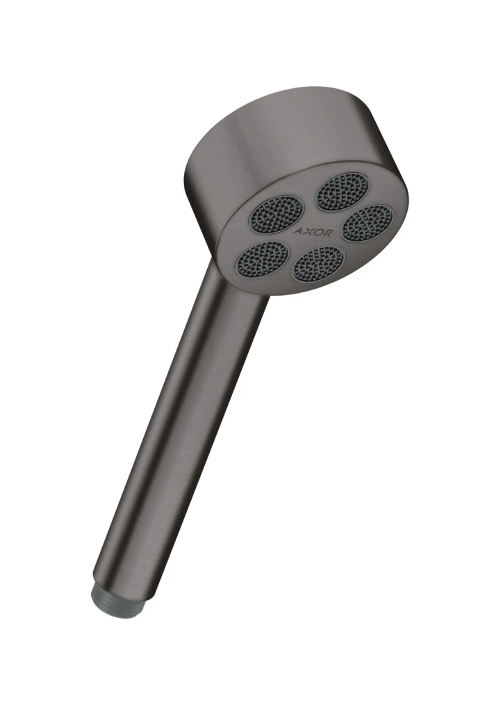 Hansgrohe AXOR One Handbrause 75 1jet EcoSmart BBC, Brushed Black Chrome, 73 mm Brausekopfgröße, PowderRain Strahlart, QuickClean Technologie, max. Durchflussmenge 9,1 l/min bei 3 bar