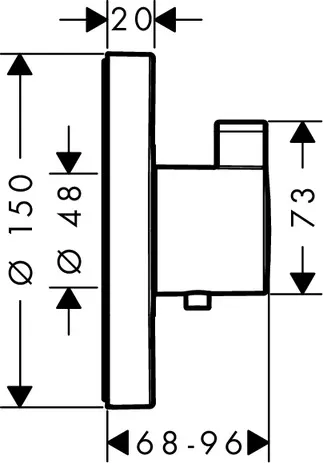 Thermostat Unterputz ShowerSelect S Highflow Fertigset chrom