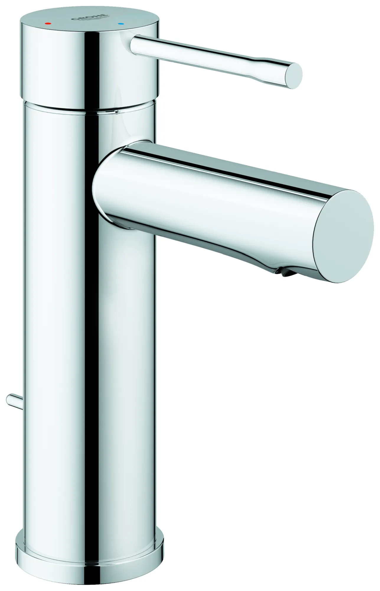 Einhand-Waschtischbatterie Essence 24183_1, S-Size, Einlochmontage, Energie-Spar-Funktion Mittelstellung kalt, Zugstangen-Ablaufgarnitur 1 1/4'', chrom Einhand-Waschtischbatterie Essence 24183_1, S-Size, Einlochmontage, Energie-Spar-Funktion Mittelstellung kalt, Zugstangen-Ablaufgarnitur 1 1/4'', chrom