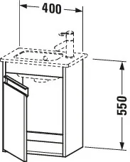Duravit Waschtischunterschrank wandhängend „Ketho“ 40 × 55 × 28,5 cm in Taupe Matt Duravit Waschtischunterschrank wandhängend „Ketho“ 40 × 55 × 28,5 cm in Taupe Matt