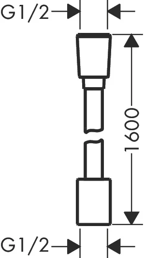 Hansgrohe AXOR ShowerSolutions Textilbrauseschlauch 1,60 m, Brushed Bronze, mit konischer und zylindrischer Mutter