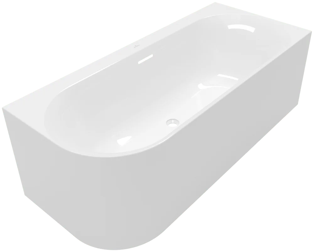 Villeroy & Boch Loop & Friends Vorwand-Badewanne UAE170LOFRB2V, Acryl, 1700x750mm, Weiß Alpin, Airpool Entry AE, Technik Position 2