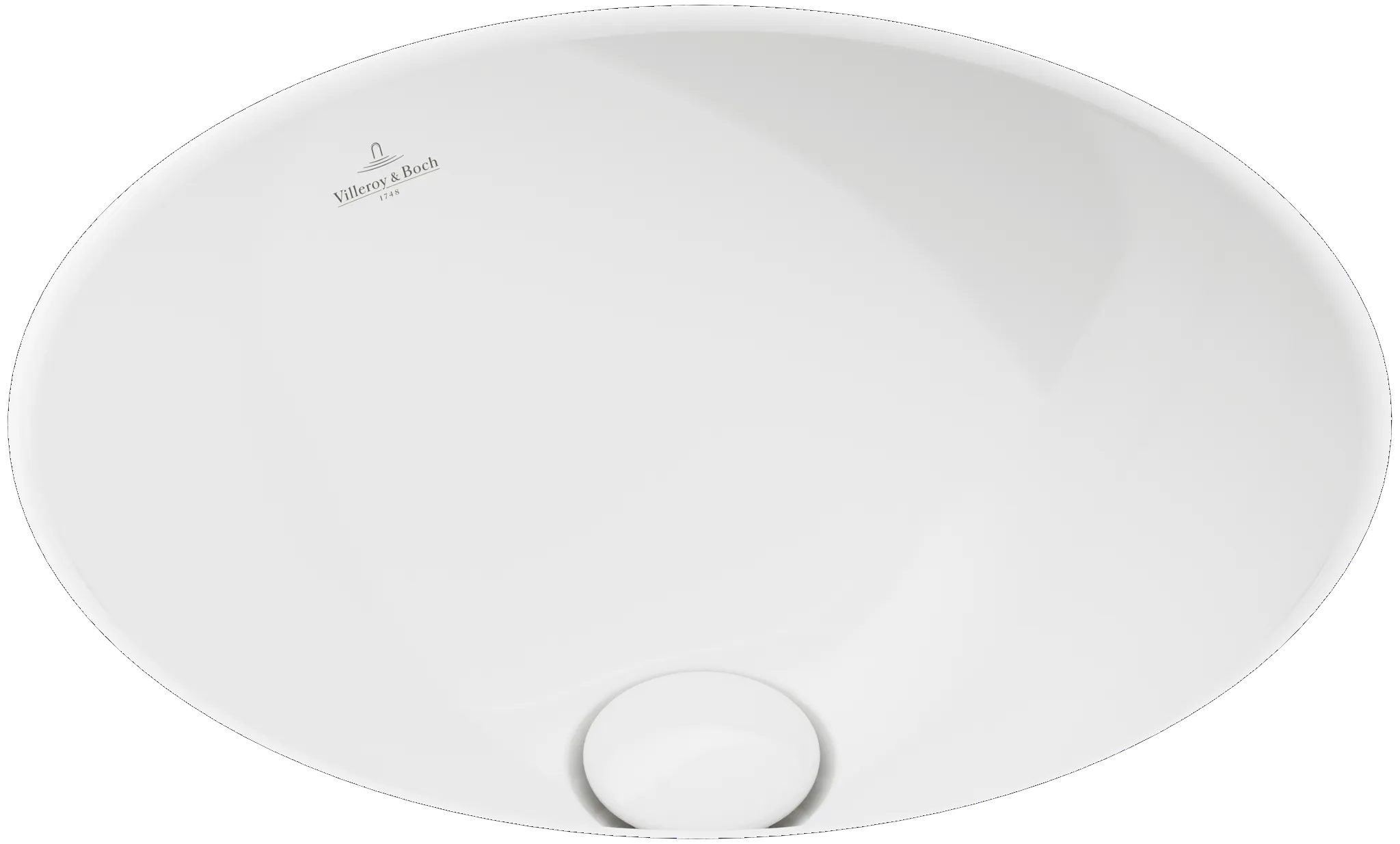 Villeroy & Boch Unterbauwaschtisch aus TitanCeram „Loop & Friends“ ⌀ 390 mm, ohne Hahnlochbohrung in Pure Black Villeroy & Boch Unterbauwaschtisch aus TitanCeram „Loop & Friends“ ⌀ 390 mm, ohne Hahnlochbohrung in Pure Black