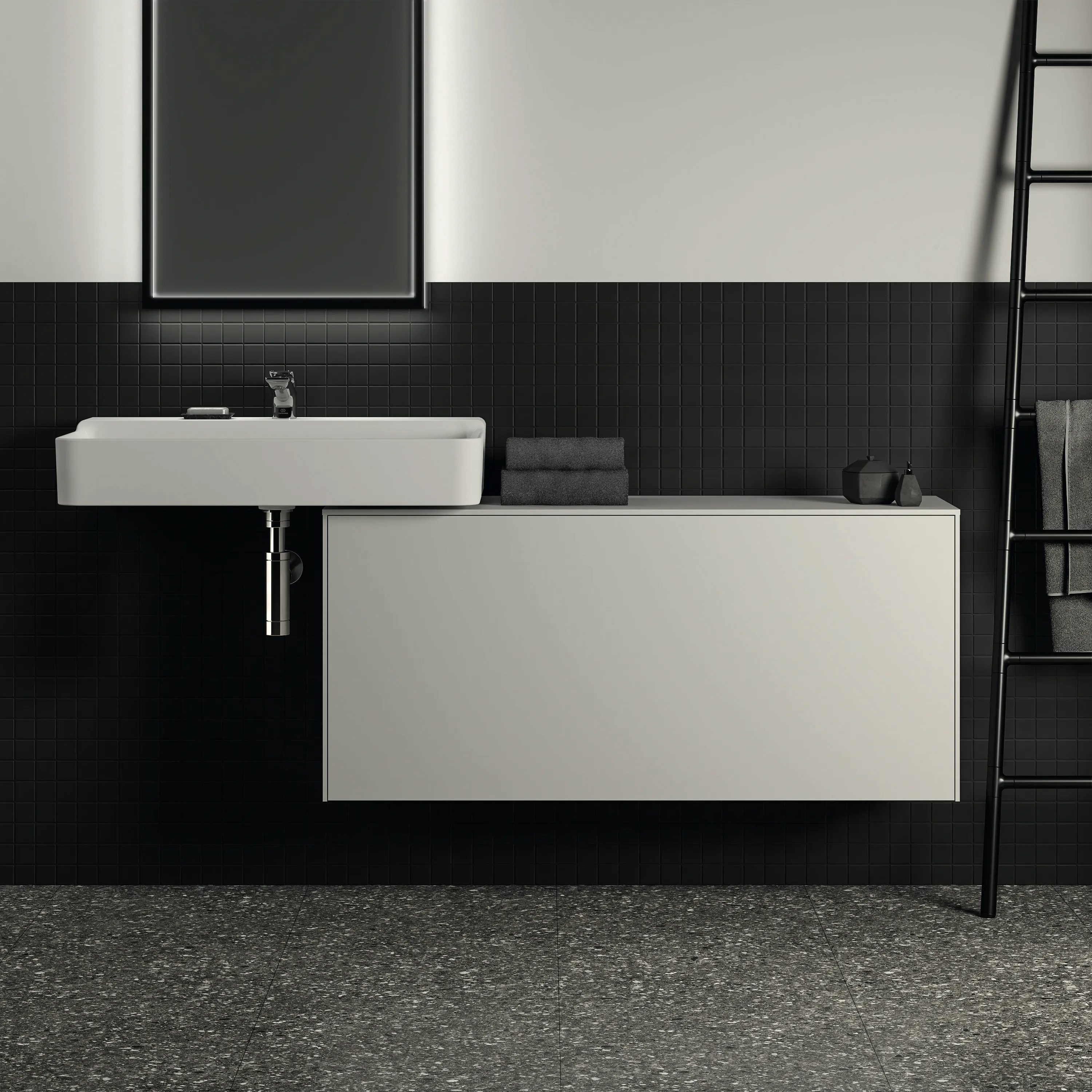 Ideal Standard Waschtischunterschrank „Conca“ 120,2 × 55 × 37,3 cm Weiß matt lackiert