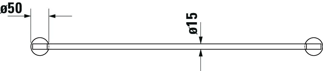 Duravit Badetuchhalter „Starck T“, Befestigung sichtbar, 1-armig 81 cm Duravit Badetuchhalter „Starck T“, Befestigung sichtbar, 1-armig 81 cm