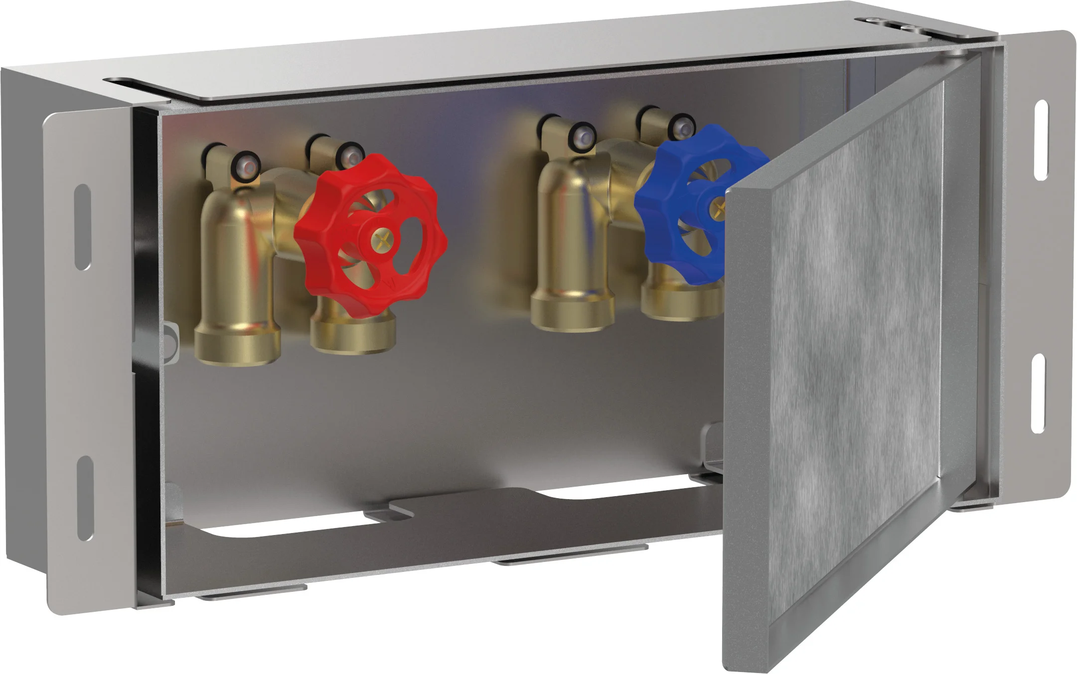 Hansgrohe XtraStoris Safe Wandnische mit befliesbarer Tür und integriertem Absperrventil, Edelstahl Optic, 150 x 300 x 100 mm Hansgrohe XtraStoris Safe Wandnische mit befliesbarer Tür und integriertem Absperrventil, Edelstahl Optic, 150 x 300 x 100 mm