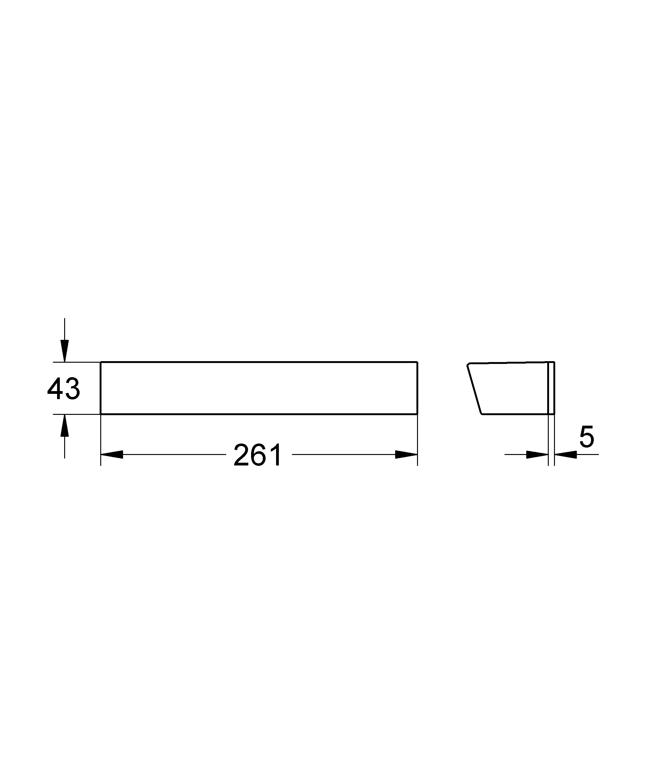 Duschablage EasyReach 18608_1, passend zu Grohtherm 2000, chrom