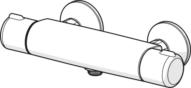 Zweihand-Duscharmatur „Micra“ in Matt-Schwarz Zweihand-Duscharmatur „Micra“ in Matt-Schwarz