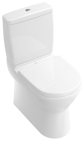Tiefspül-WC für Kombination O.novo 565810, 360 x 640 x 400 mm, Oval, bodenstehend, Abgang waagerecht, Weiß Alpin