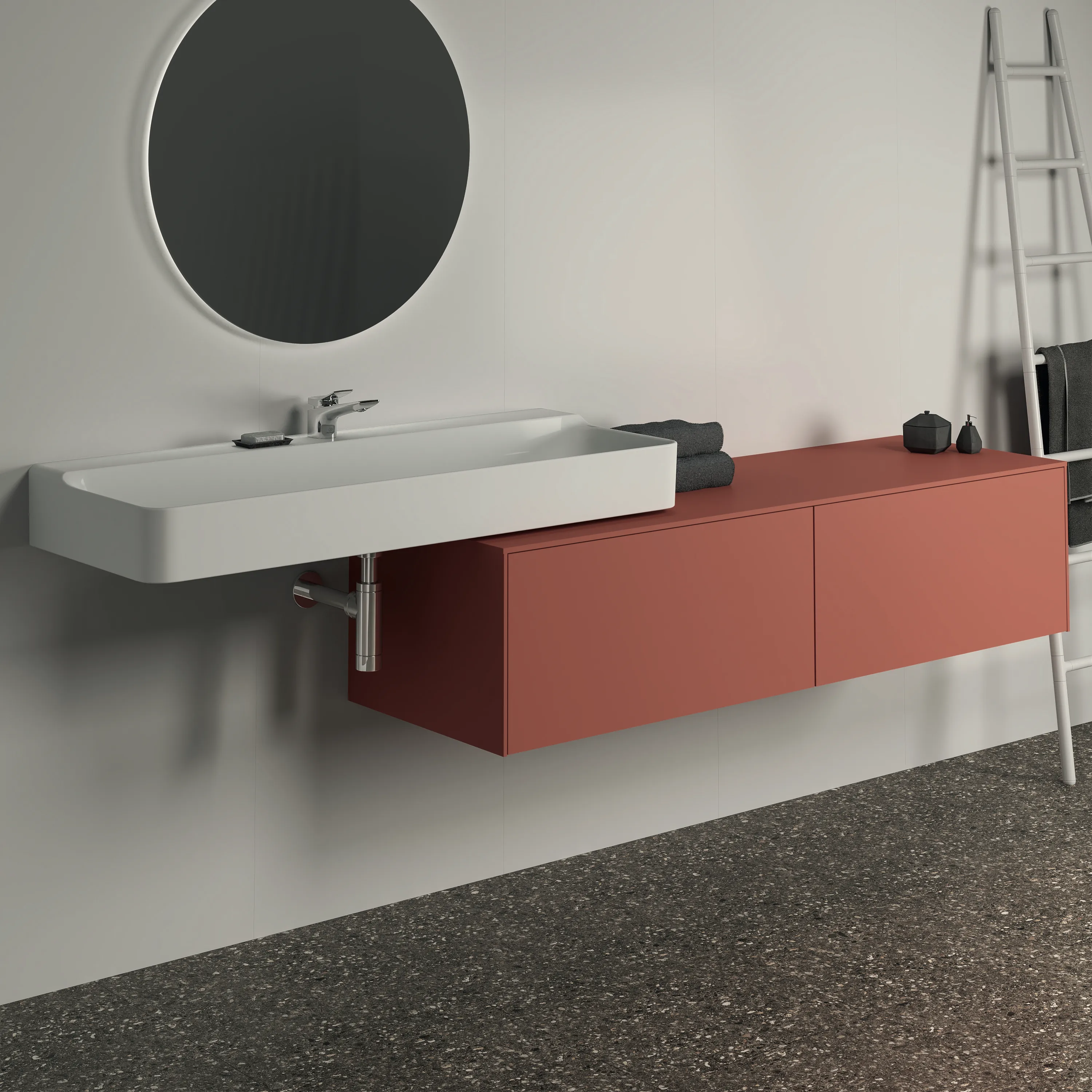 Ideal Standard Waschtischunterschrank Conca, 2 Auszüge, ohne Ausschnitt, 1587x505x370 mm, Sunset