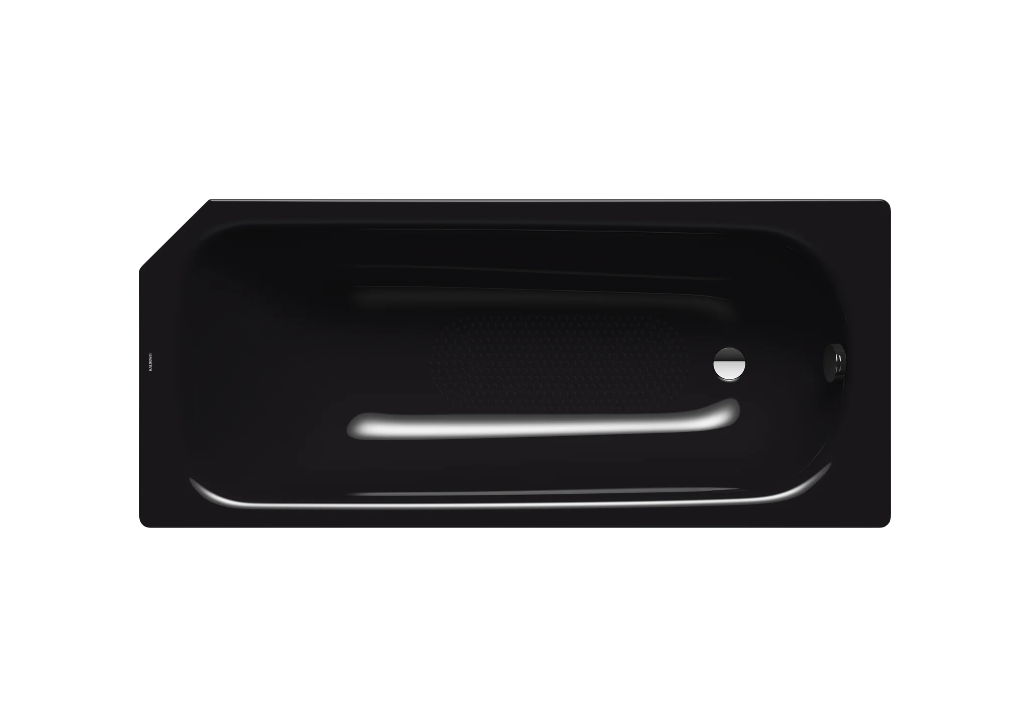 Kaldewei SANIFORM V1-V4 Badewanne, 1600x700 mm, schwarz, Perl-Effekt, Vollantislip