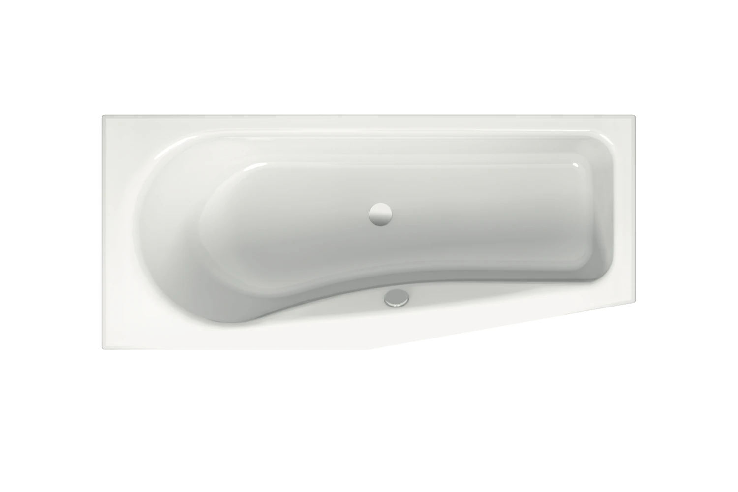 Bette Badewanne „BetteLuna“ fünfeck 170 × 75 cm, rechts in Greige Bette Badewanne „BetteLuna“ fünfeck 170 × 75 cm, rechts in Greige