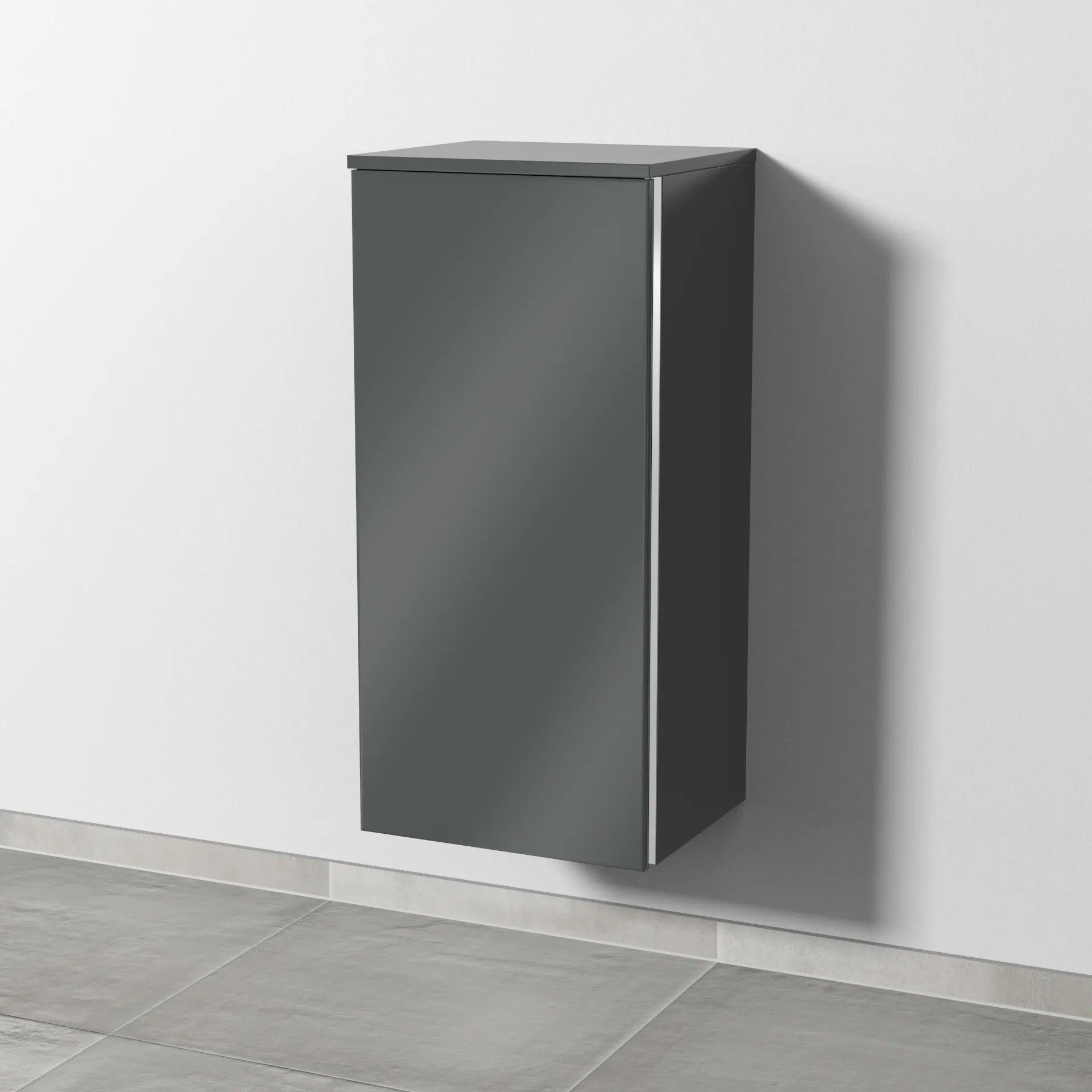 Sanipa Mittelschrank „3way“ 400 × 850 × 345 mm Anschlag links, in Anthrazit (glanz), Anschlag links