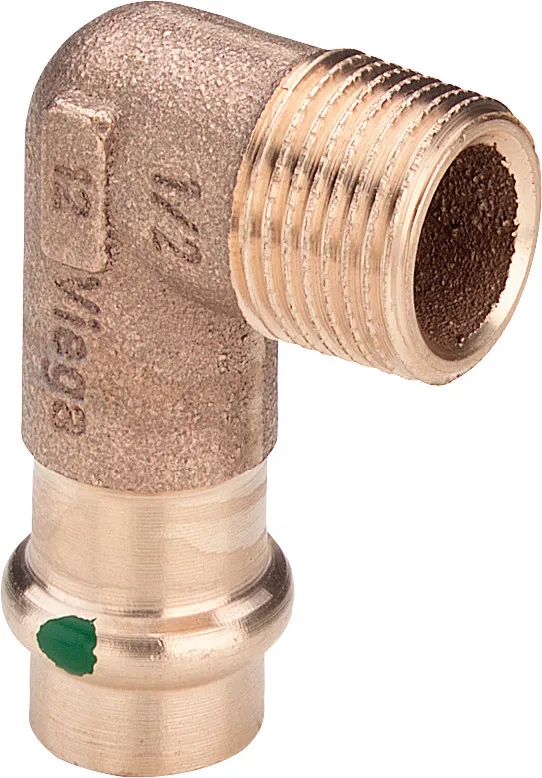 Viega Installationsmaterial „Sanpress“ 2214.1 in 15 mm × R1 / 2 Rotguss  Viega Installationsmaterial „Sanpress“ 2214.1 in 15 mm × R1 / 2 Rotguss